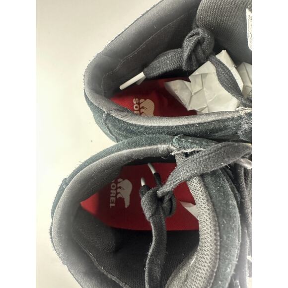 Sorel Out n About Wedge Shoes Suede Ankle Boot Black Lace Sneakers Women's 8.5 - Picture 15 of 16